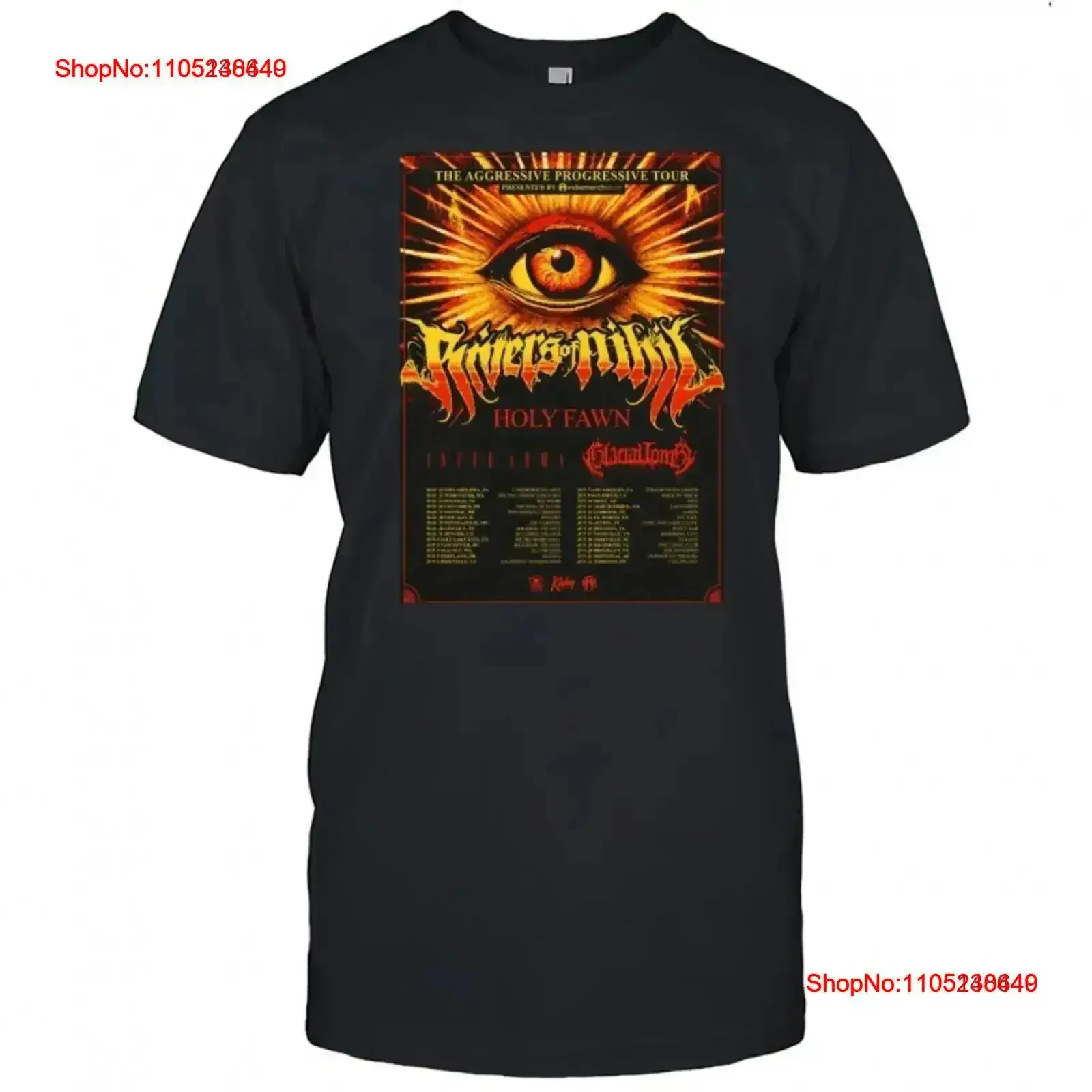 Rivers Of Nihil The Aggressive Progress Headlining Tour 2025 Poster T Shirt vintage Washed Stylish Stretched fashion Casual