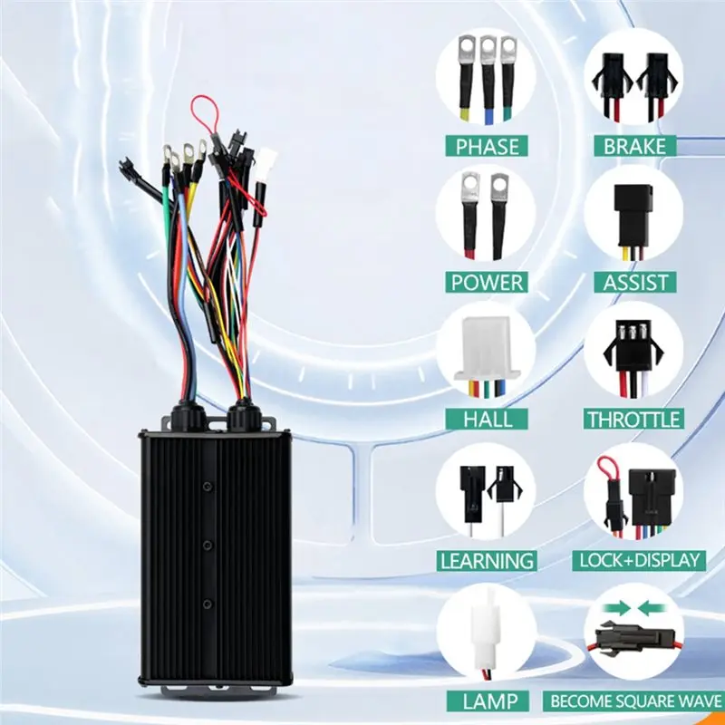 【ALMOST GONE!  】Controller System For Electric Bicycles 48V 60V 72V 60A Three Mode Sine Wave Square Wave No Hall Effect Switchin