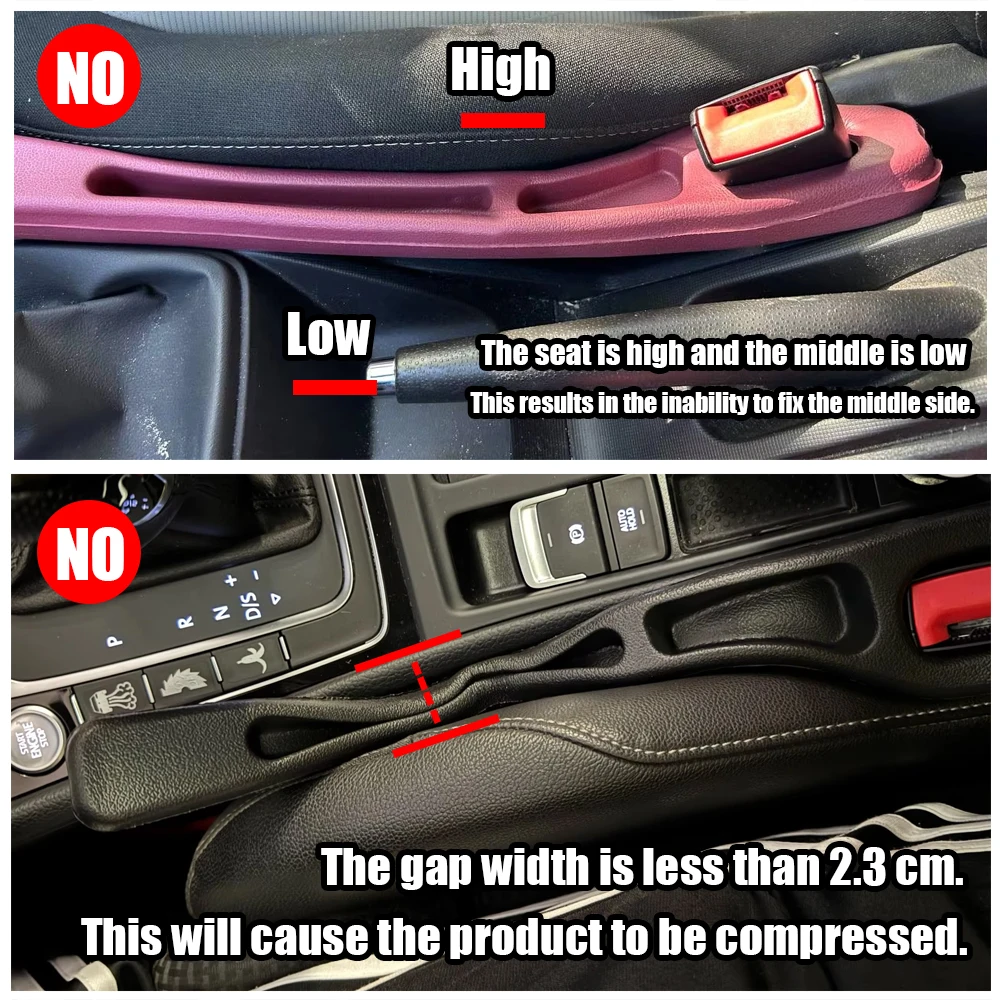 2pcs Car Seat Gap Filler, Dual Slot Design, Car Interior Accessories, Phone & Key Storage Box, Car Slot Pad, Seat Gap Fillers gallery 5