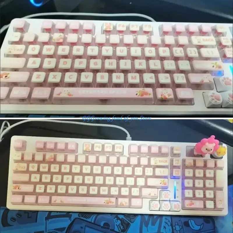 

H9EB 116Keys PBT Puddings Keycaps Translucents Profile for Mechanical Keyboards