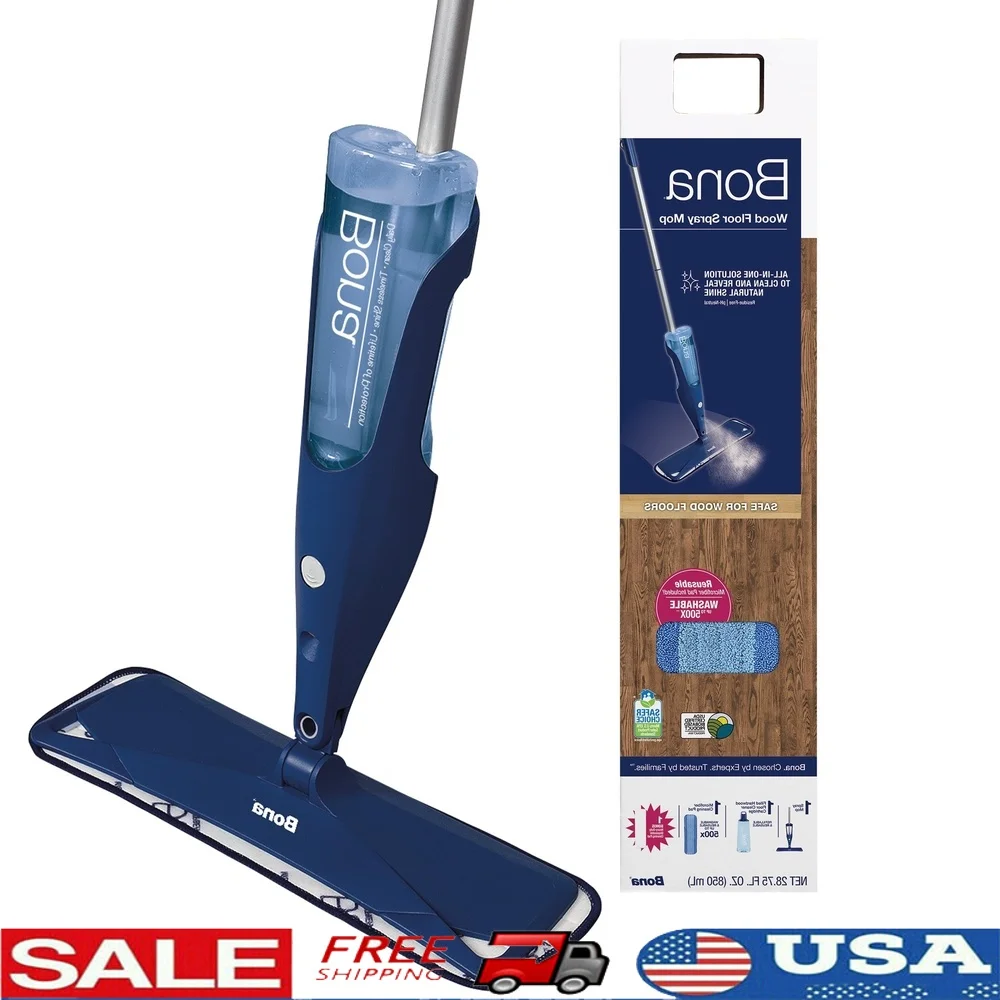 

Спрей-швабра для паркетных полов с многоразовым картриджем, моющаяся подушечка из микрофибры, очиститель на растительной основе, безопасные для домашних животных и людей