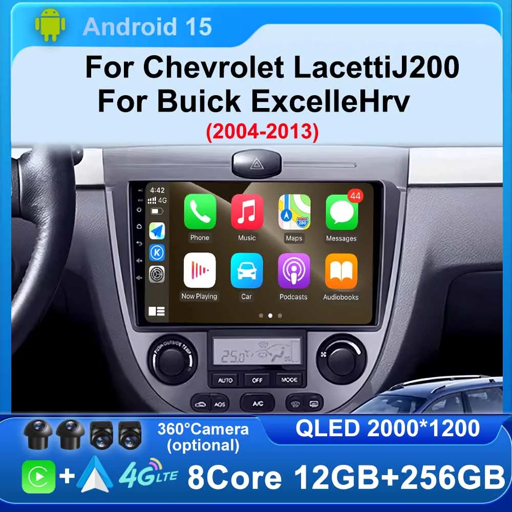 

Android 15 Carplay For Chevrolet Lacetti J200 For Buick Excelle Hrv 2004 - 2013 Car Radio Multimedia Player Auto BT GPS 4G