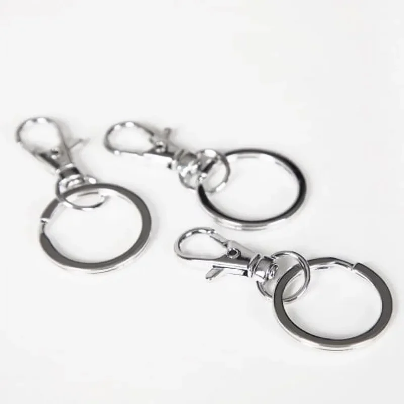 DIY Silver Split Ring Chaveiro com Clip, CousinDIY, 3 Pcs Pack