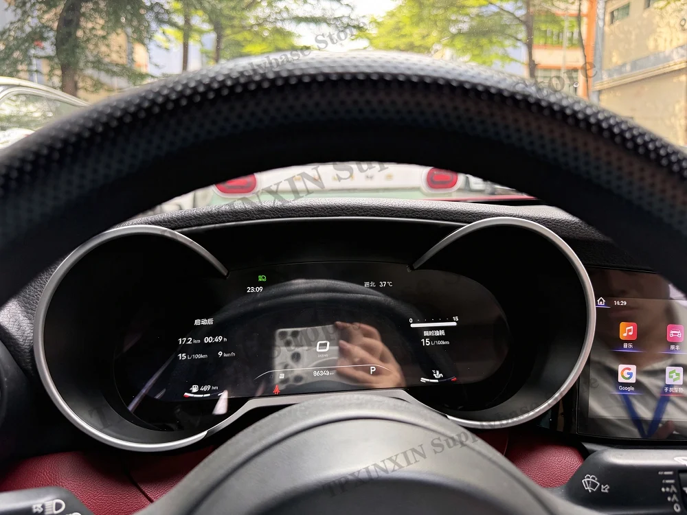 Auto Gauge Digital Instrument Cluster For Alfa Romeo Stelvio Giulia 2015~2020 Linux LCD Dashboard Speedometer Virtual Cockpit