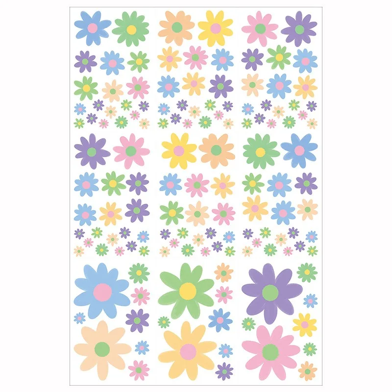 Spring Fresh Floral Static Stickers for Windows Glass Door Entryway Decor Removable No Residue Home Decoration view 5