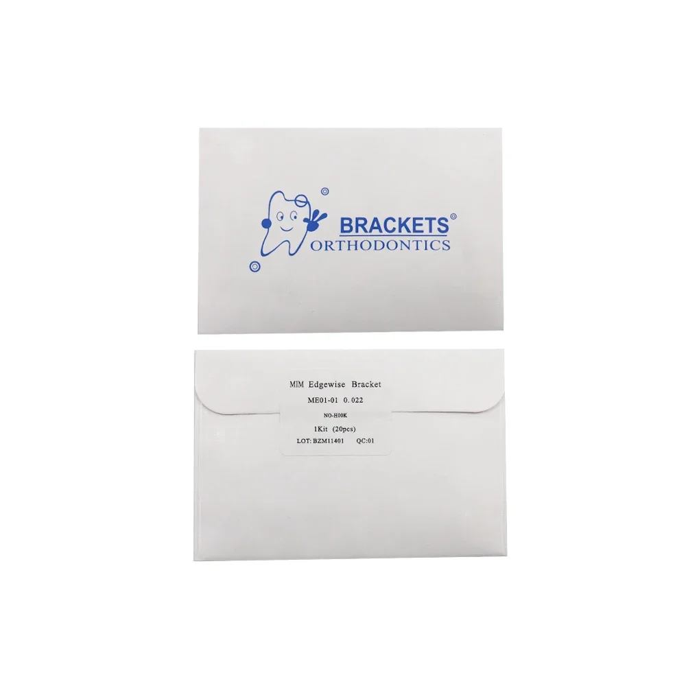 5Packs Edgewise 0Hook No Hook Mini Metal 0.022 Dental Bracket Blue Bag