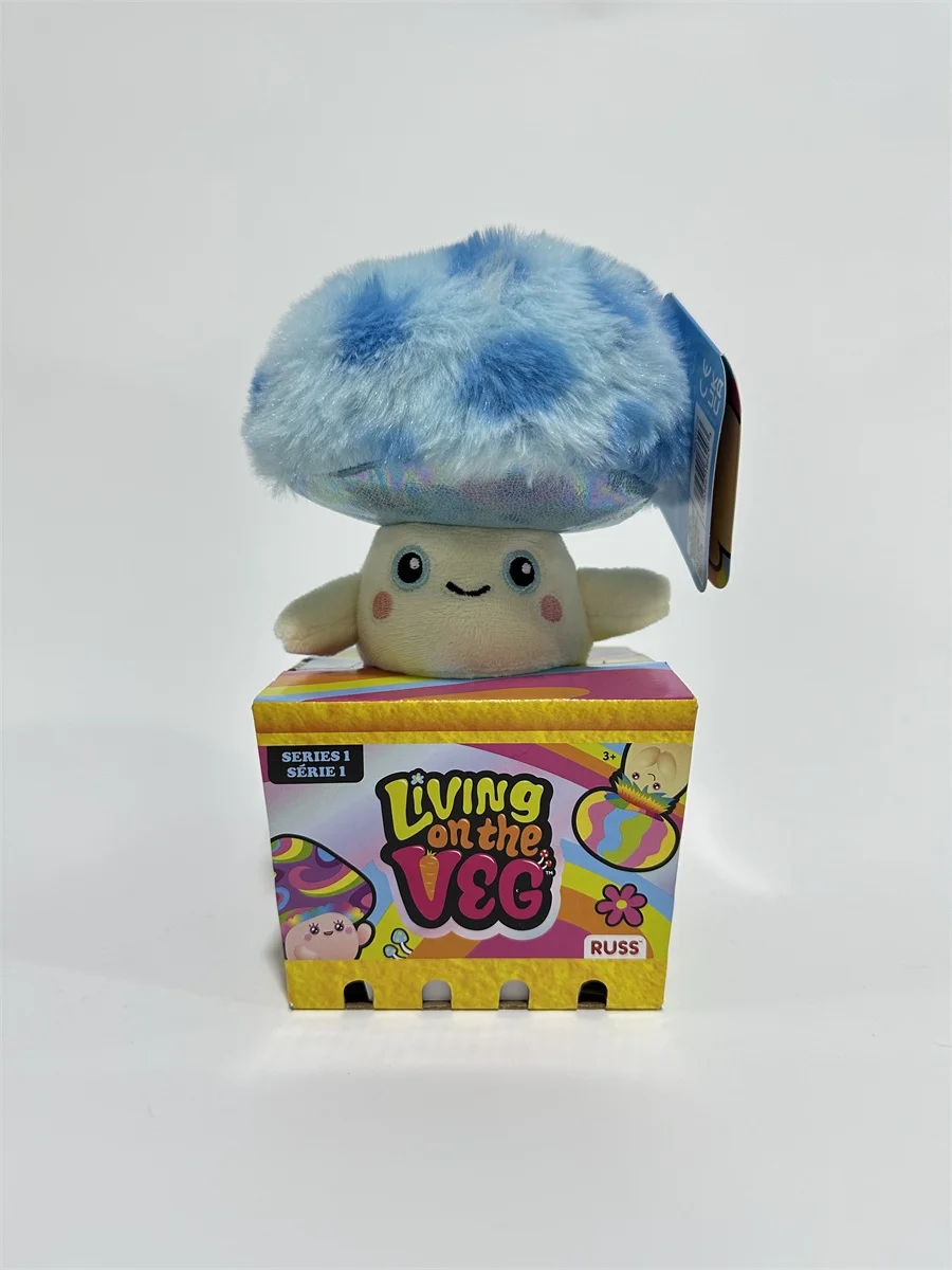 16cm Bumbumz Cartoon Mushroom Plush Toy, Early Education Stuffed Vegetable, Soft Hugging Pillow for Kids, Machine Washable