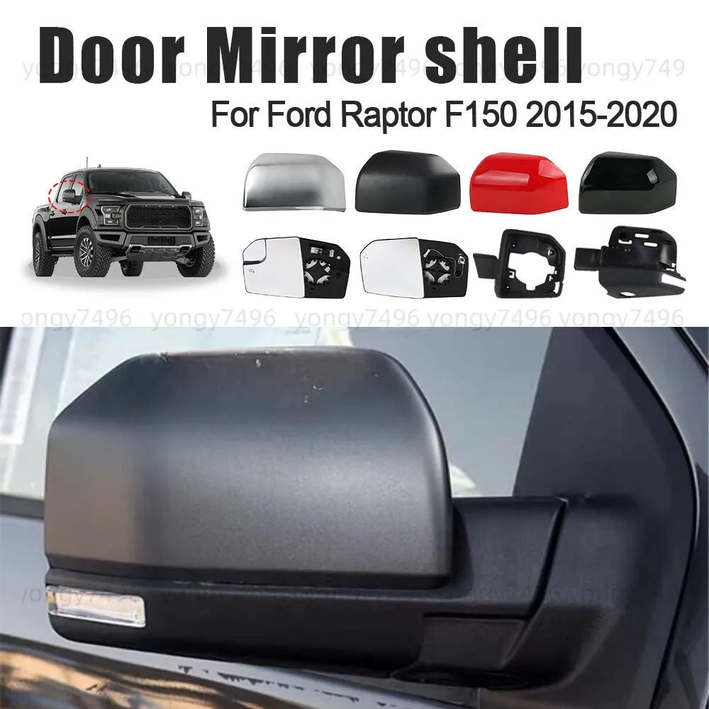 

Protective Cover Replace Door Mirror Shell For Ford Raptor F150 2015-2020 Picture Frame Bottom Case Heated Lens Cars Accessories
