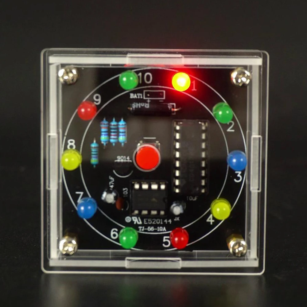 لتقوم بها بنفسك مصباح ليد عجلة محظوظة عدة إلكترونية النرد الإلكتروني تقدير لعبة لتقوم بها بنفسك مجموعة لحام 3Pin الناتج نبض NE555 CD4017 3 فولت