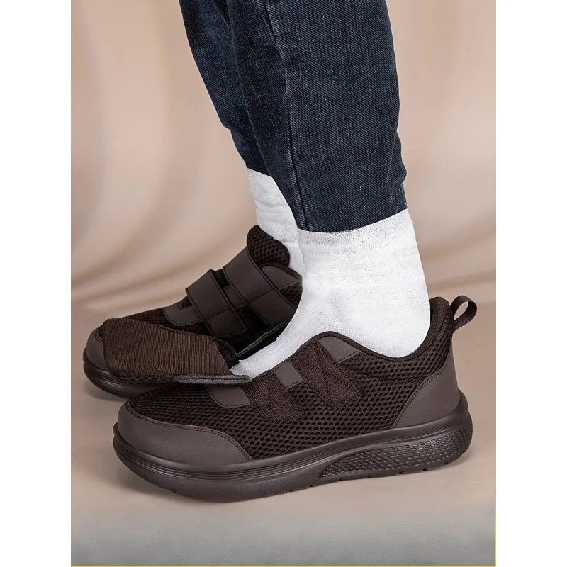 Men Women Diabetic Shoes Wide Toe Box with Adjustable Double Straps Arch Supporting Soft Sneakers Extra Wide Orthopedic Shoes view 5