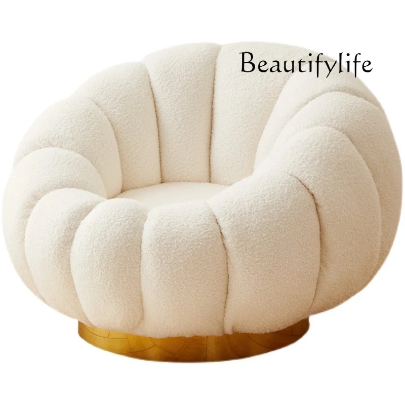 Lazy sofa pumpkin chair tatami single lamb wool leisure chair