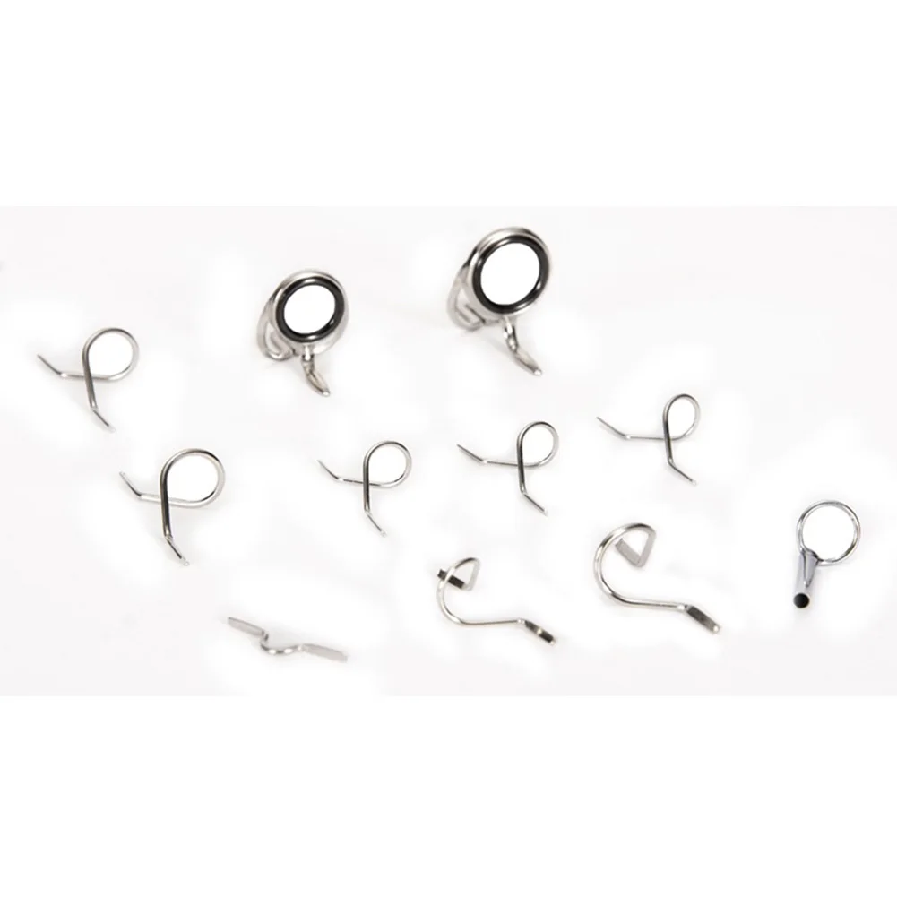 سهلة التخزين العلامة التجارية الجديدة يطير الصيد أداة هوك قضيب مقاومة للتآكل دليل حلقة دليل تلميح قضيب دليل العين مجموعة السلس