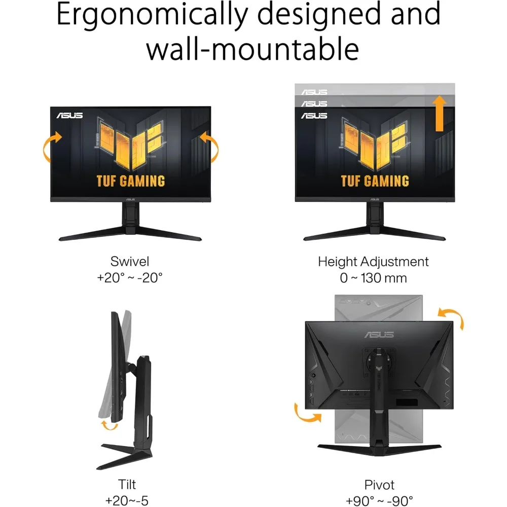 TUF-Monitor para juegos de 27 "1440P (VG27AQML1A), QHD (2560x1440), 260Hz, 1ms, IPS rápido, sincronización de desenfoque de movimiento extremo bajo