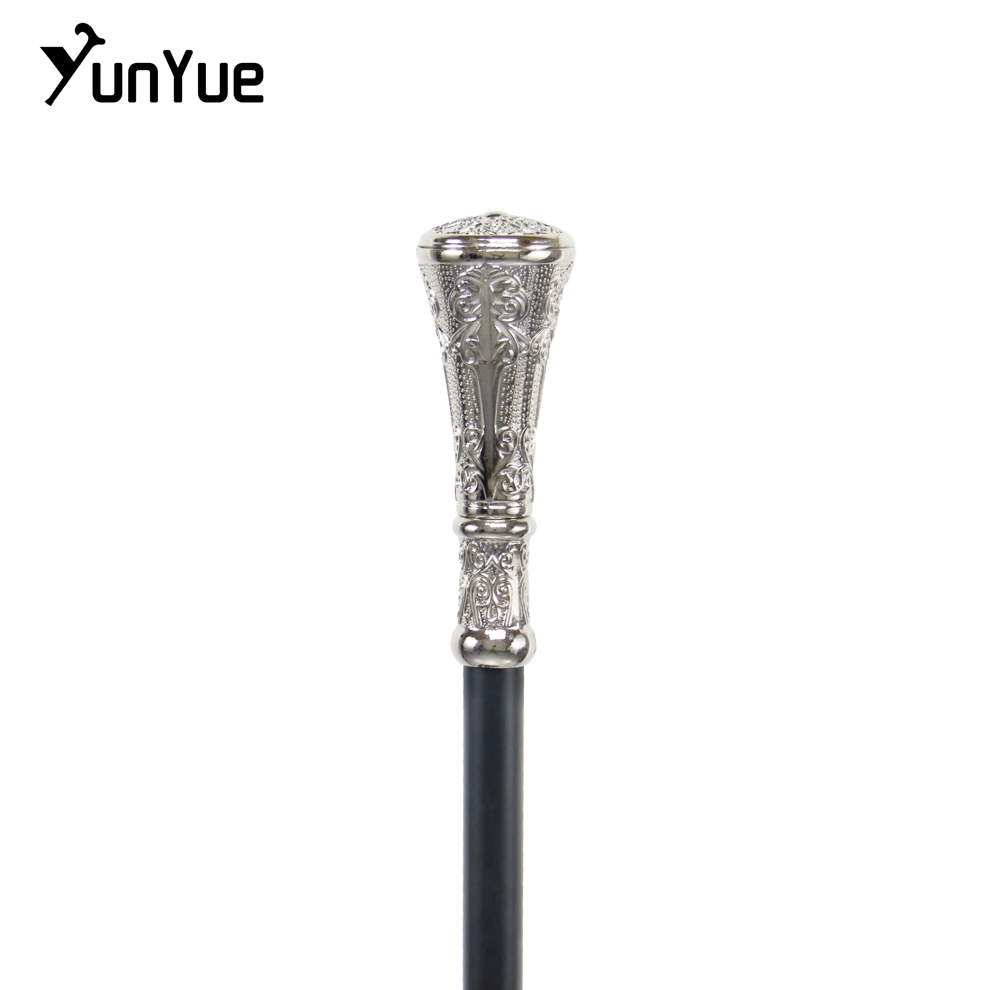 الأبيض جولة المعادن نحت عصا المشي شهم مجموعات الفن أزياء أنيقة عصا للمشي تأثيري فيلم الدعائم قصب الحزب #3