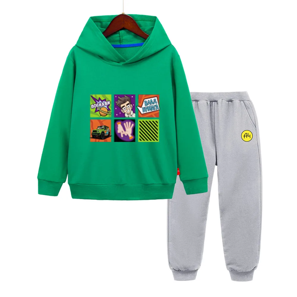 Merch A4 لافا لافا الأطفال هوديي الشارع الشهير 2 قطعة القطن الاطفال ملابس الطفل بلوزات Vlad А4 صبي فتاة الشارع الشهير البلوز