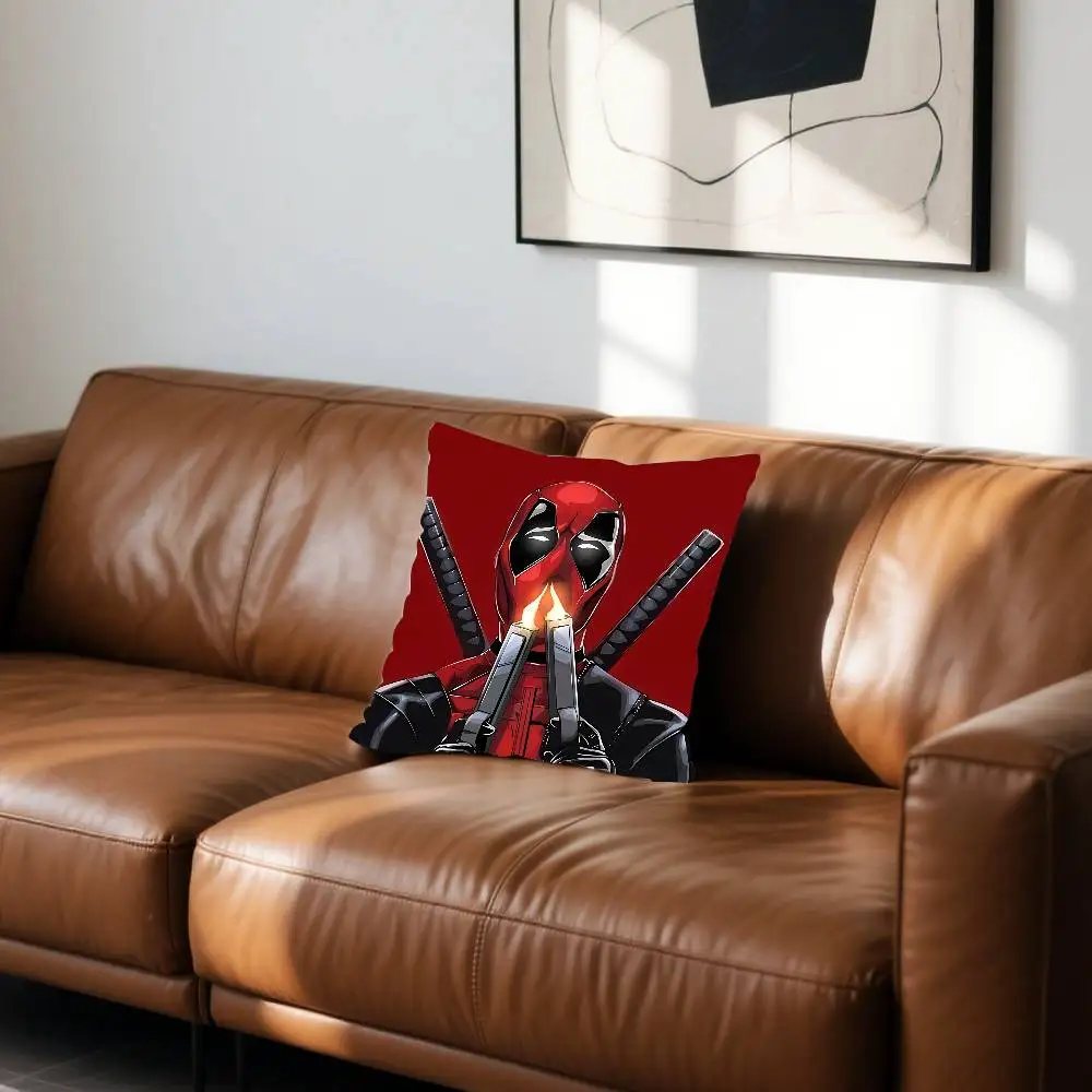 Cool-D-DeadpoolS Movie Customizable Square Pillowcases, Stylish And Soft, Perfect For Beds, Cars, And Sofas.