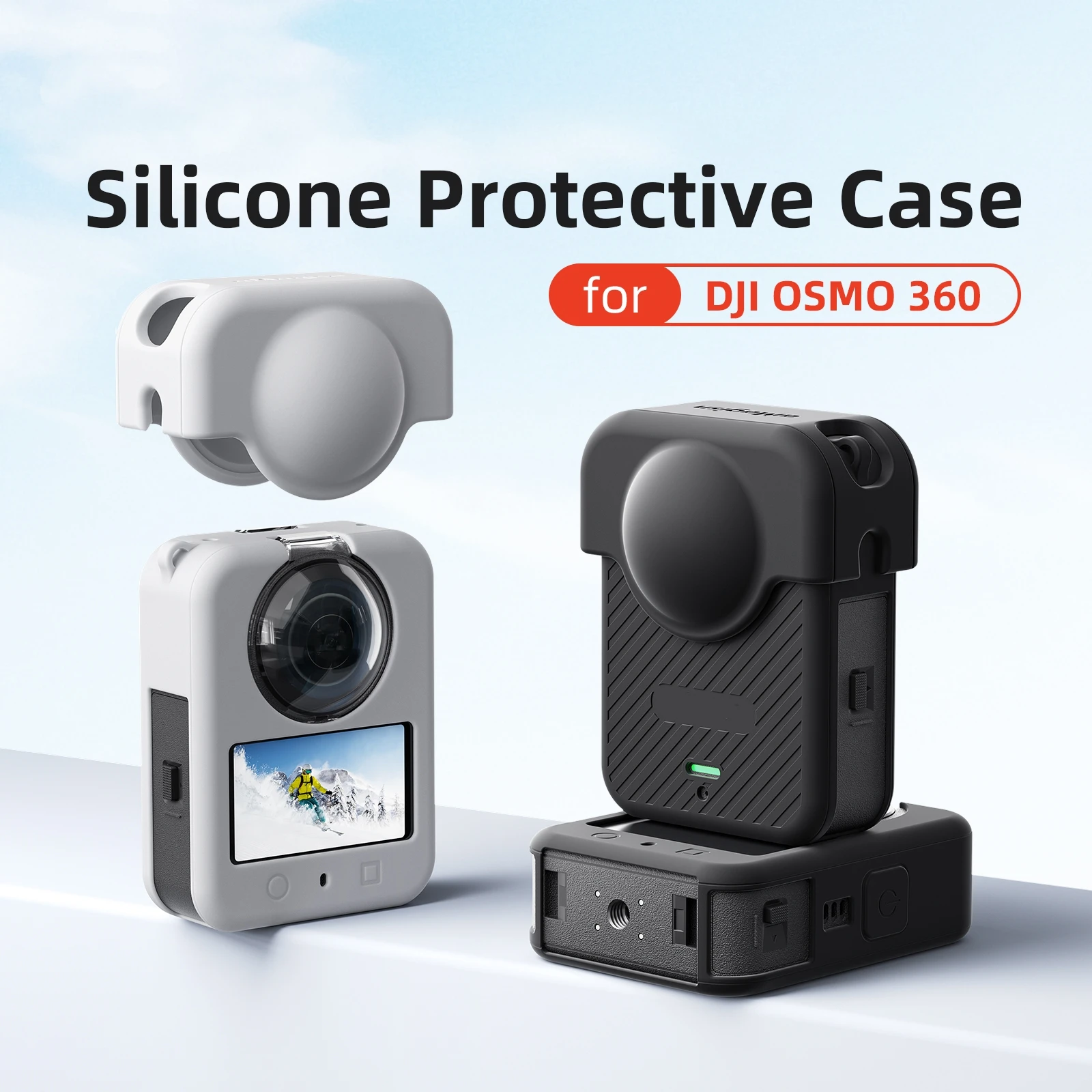 

Suitable for DJI OSMO 360 Camera Silicone Body Case & Lens Case, Protection Cover Sleeve For Osmo 360 Funda accessories