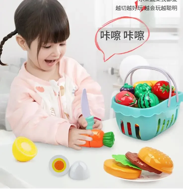 

Pretend Play Toys Simulated Apple Kitchen Fruit Cutlery Toy Baby's Recognition of Shape and Color Children DIY Creative Gift
