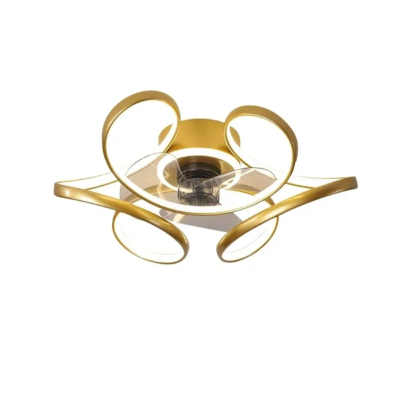 Modern Creative Ceiling Fan LED Lamp Living Room Restaurant Bedroom Remote Control Dimming Chandelier Indoor Decor Light Fixture