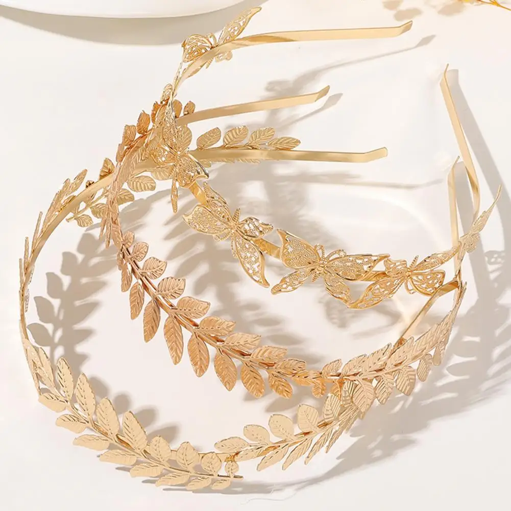 

Metal Leaf Headband Elegant Golden Leaf Hair Hoop For Women Thin Metal Headband Headdress Decorative Hair For Stylish