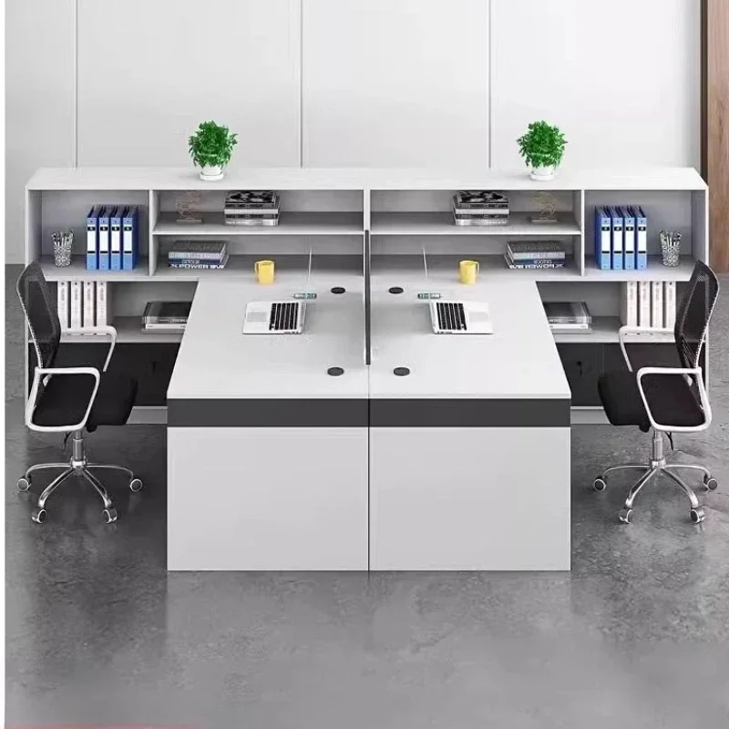 Staff desk multi-person, simple and modern face-to-face, double financial office staff computer desk and chair combination