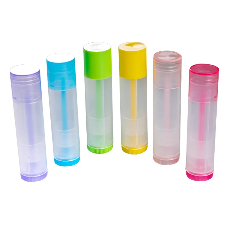 100Pcs 5ml Empty colorful Lip Blam Tubes Cosmetic Organizer Lipstick Container Jars Lip gloss Tube for Travel Makeup tool