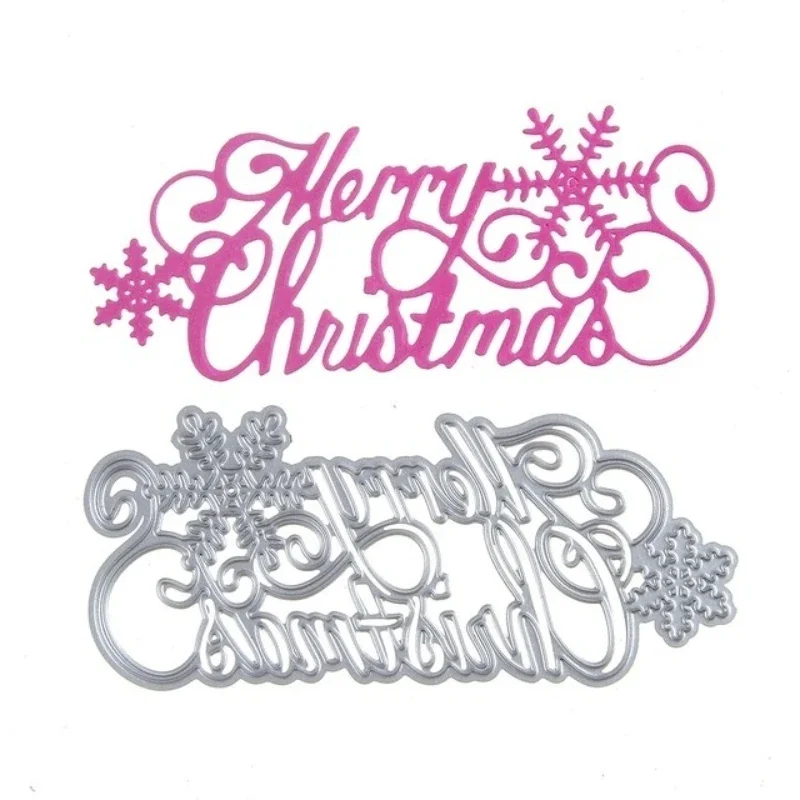 

DIY Merry Christmas Cutting Dies Scrapbooking Metal Stencils Paper Craft Decor Embossing