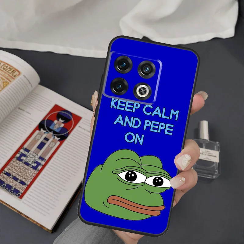 Sad Frog pepe meme Silicone Phone Case For Oneplus 10R 9 R 9RT One Plus 10 9 Pro 9RT Nord 2 T Ace Soft Cover Coque