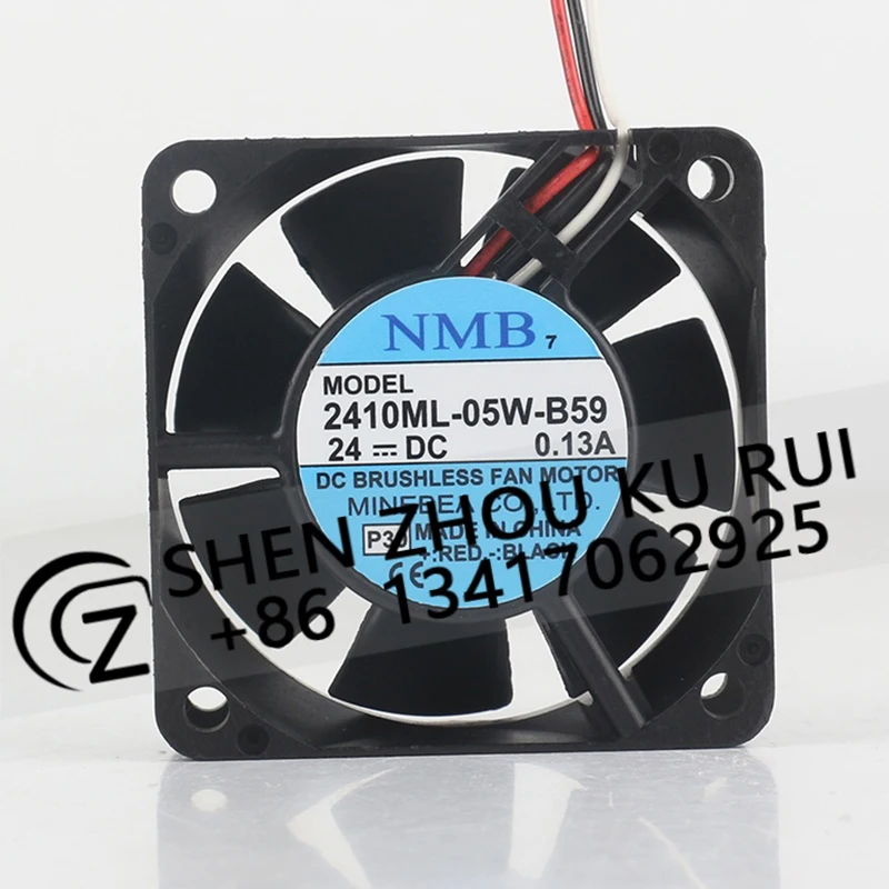 

6CM New original NMB DC 24V 0.13A AC EC 6025 inverter Alarm Maglev 60X60X25MM three-wire 2410ML-05W-B59 cooling fan