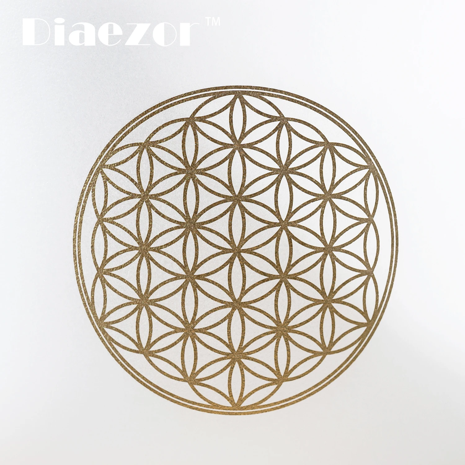 Diaezor 8 Inch 528Hz C Note Flower of Life Frosted Quartz Crystal Singing Bowl Chakra Sound Healing and Meditation with Mallet