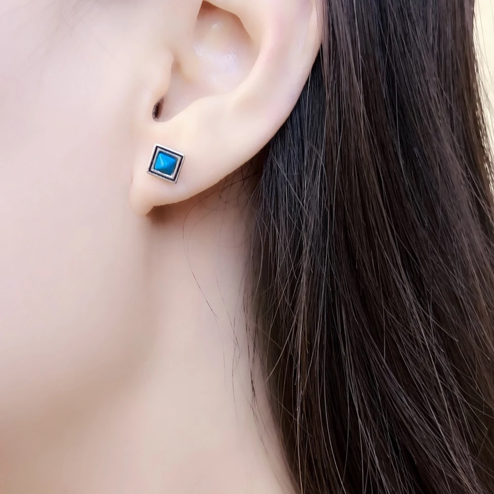 Ohrstecker Afrika Herbst Neues ethnisches 925er Sterlingsilber Feiner Schmuck für Frauen Geschenk – Detail 5