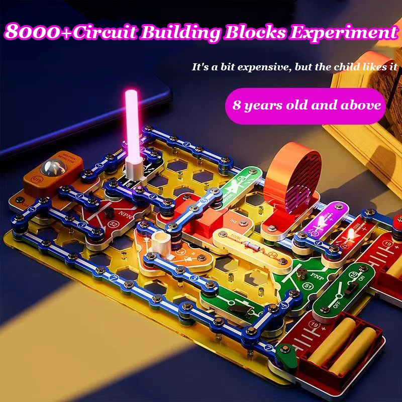 

Набор для научных экспериментов STEM для детей - Электронная физика и схемотехника, подарок на день рождения для 8-летнего мальчика, развивающие игрушки, конструктор