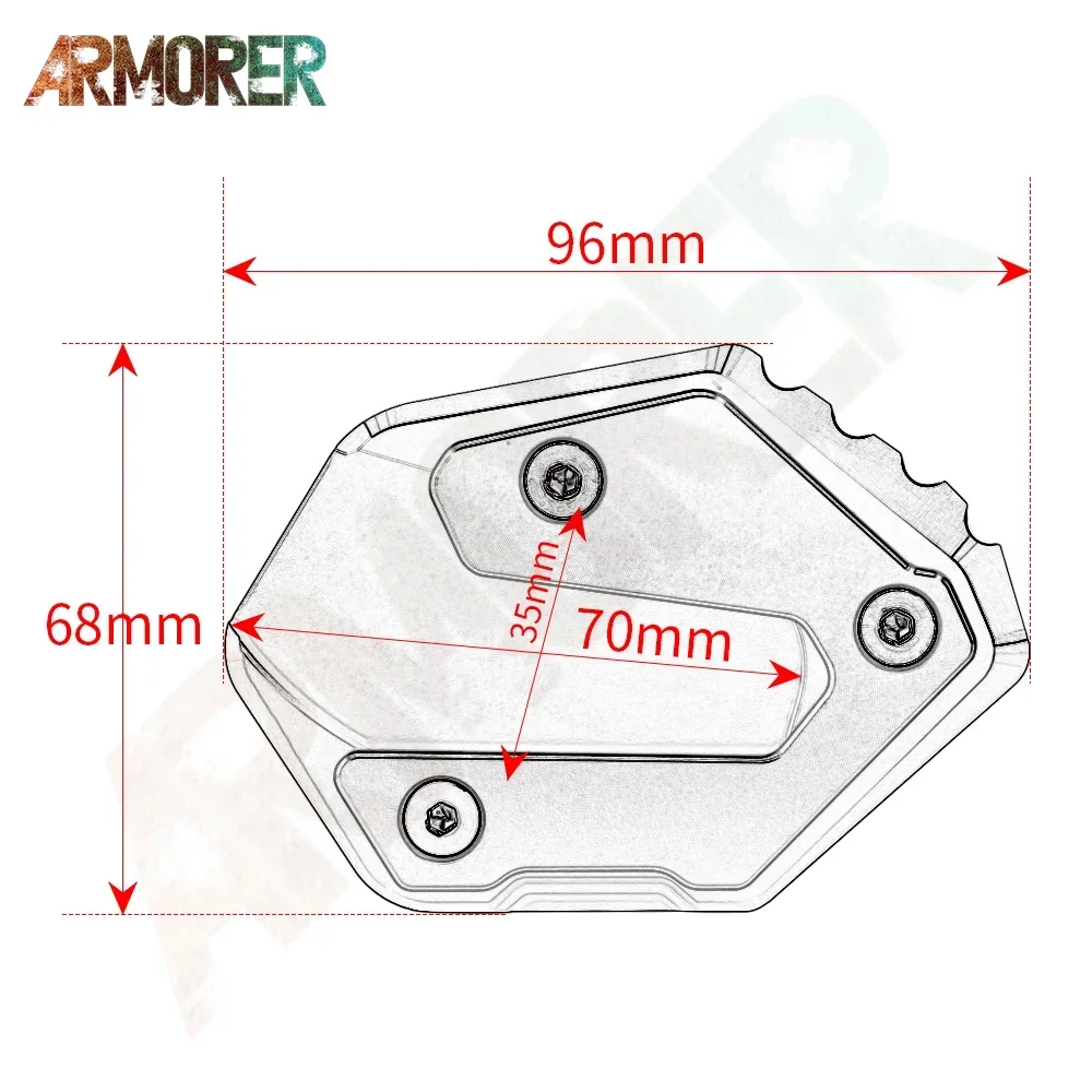 Motorcycle Accessories Kickstand Side Stand Extension Enlarger Pad 2015-2020 For YAMAHA MT 09 tracer MT-09 Tracer/FJ-09 MT09