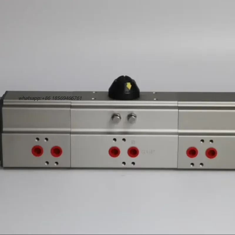 

2026 HAOYE Three-Stage Cylinder Valve Pneumatic Actuator with Midway Stop Gear Function BOX Material 18kg for Ball/Butterfly
