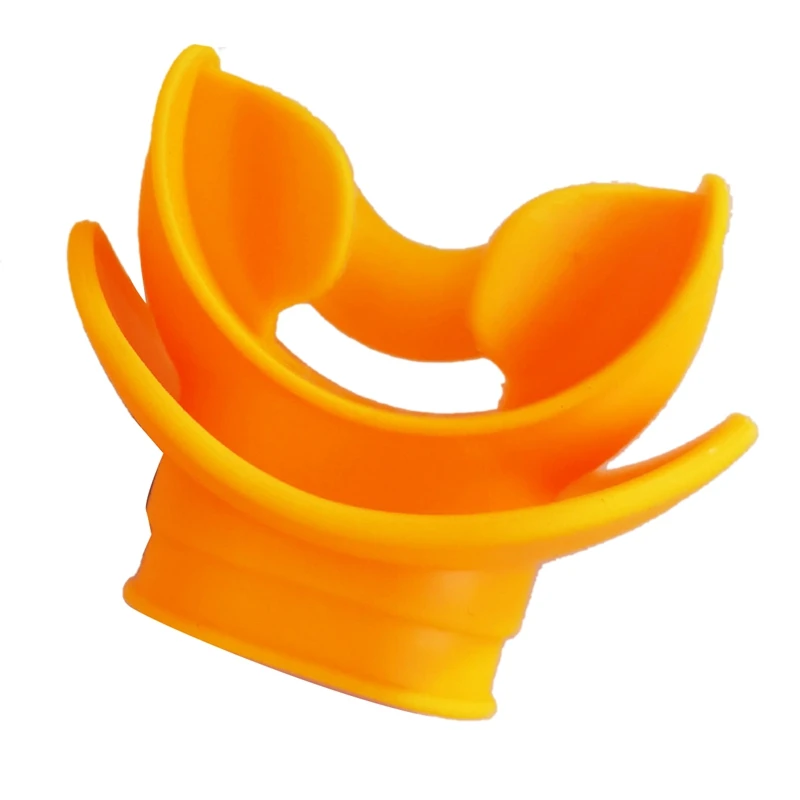 1 Piece Moldable Silicone Diving Bite Mouthpiece Regulator Scuba Bite Diving Equipment  Water Snorkelling Valve Breathing Orange