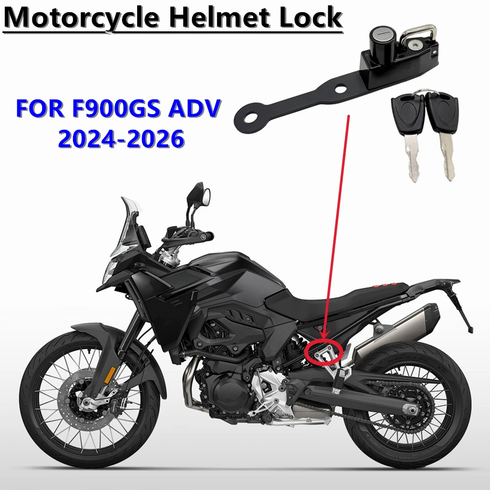 Motorcycle Helmet Lock Kit Helmets Security Anti-Theft Lock Rust-Proof Aluminum FOR BMW F900GS ADV 2024-2026 Accessories