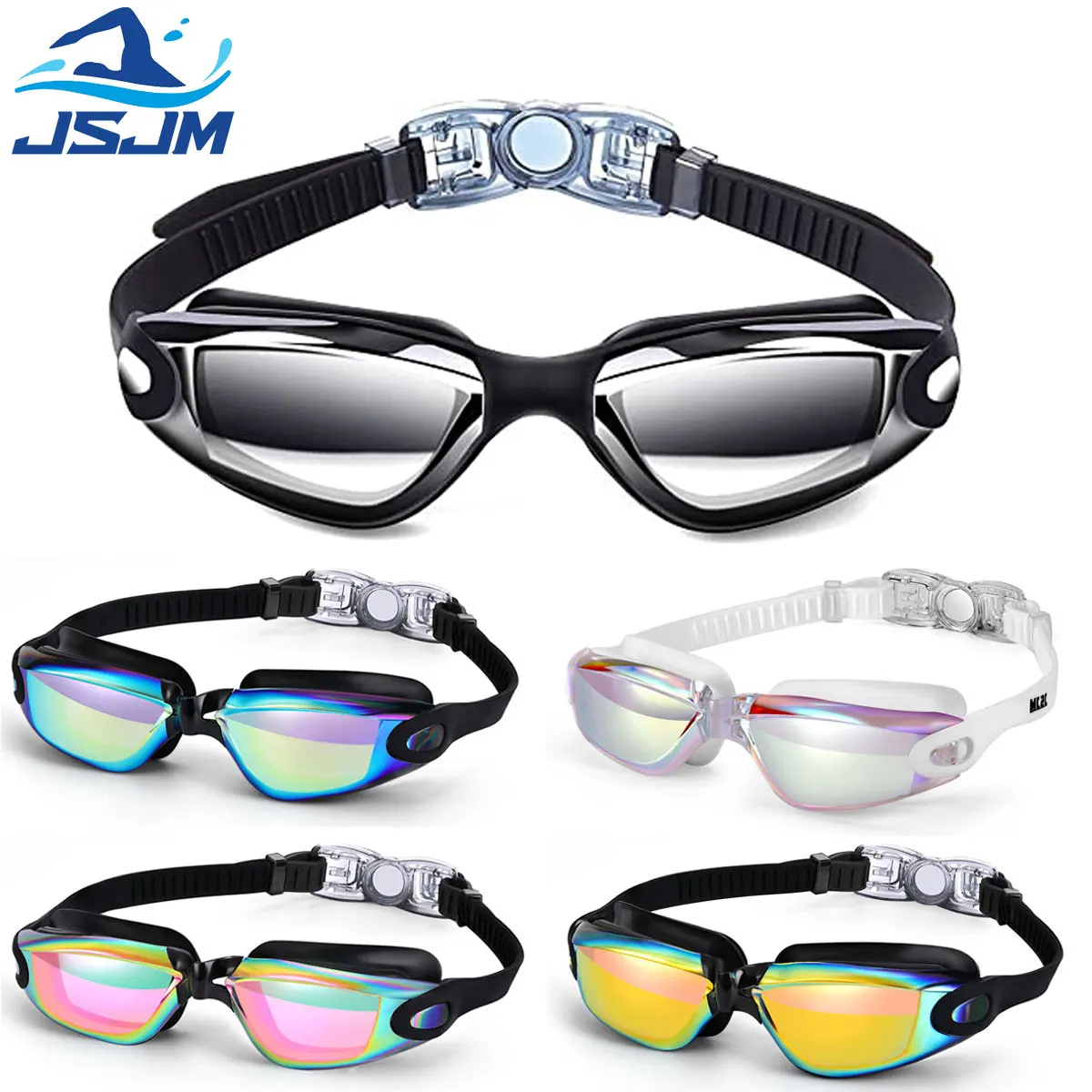 Professionelle Antibeschlag-Schwimmbrille für Männer/Frauen – UV-Schutz, HD-Schwimmbrille, Brillen + wasserdichte Handytasche, Geschenke für Erwachsene – Detail 2