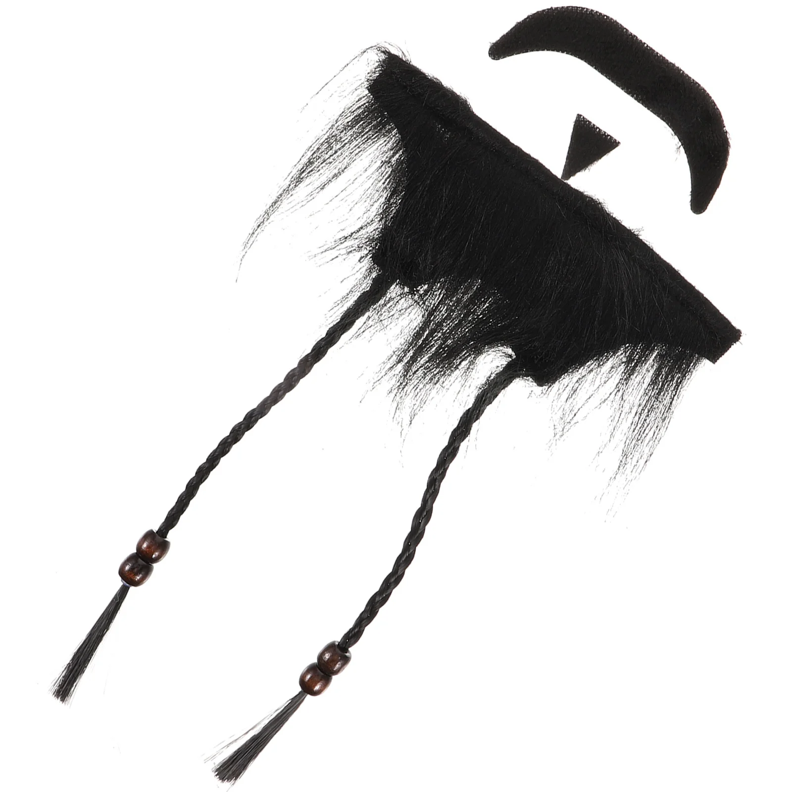 1Set Pirate Beard Accessories Fake Beard Kit for Cosplay Men with False Mustache Chin Braid Realistic Decorative Costume Party