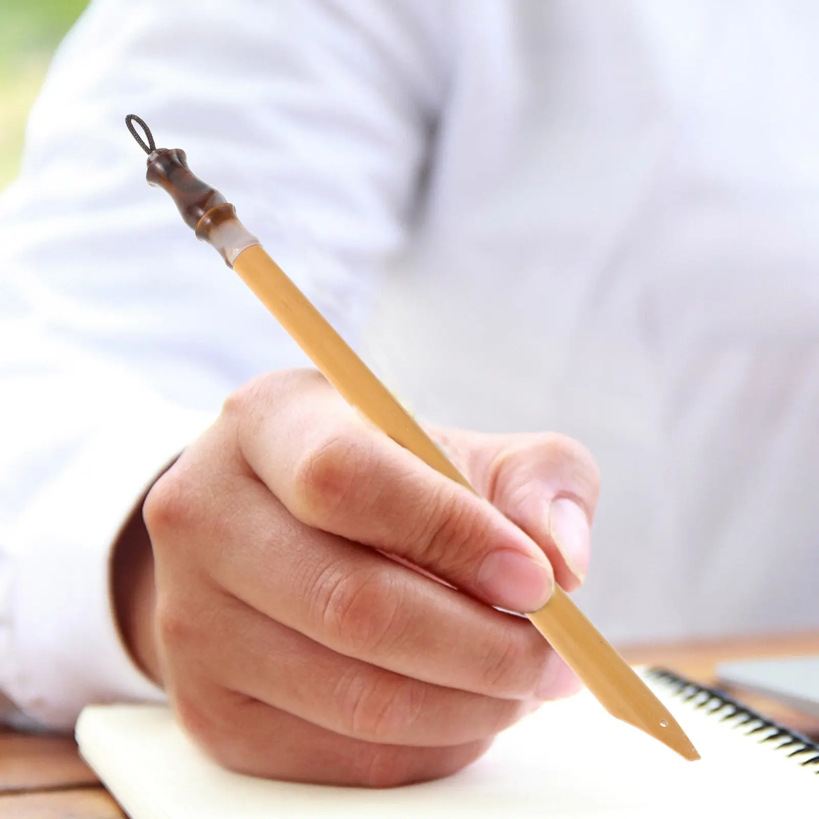 

Bamboo Calligraphy Dip Pen Rustic Flat Tip Traditional Arabic Pen for Drawing Painting Pottery Sculpture Supplies