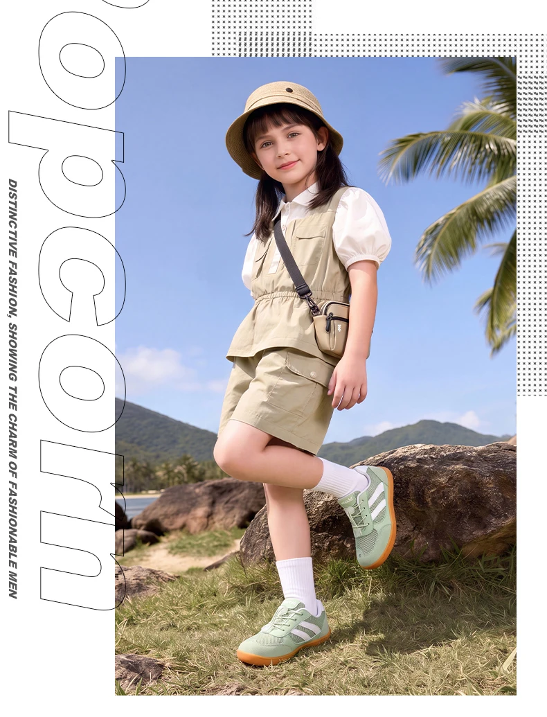 Kinder-Barfußschuhe mit breiter Sohle für Jungen und Mädchen, rutschfeste, atmungsaktive Kindersportschuhe, Zero-Drop-Wanderschuhe – Detail 4
