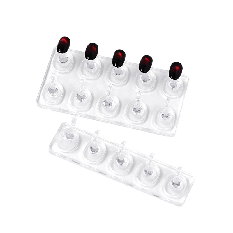 New Acrylic Nail Practice Tray Non-Magnetic Nail Extension Board For Nails Training Multi-Purpose Gel Nails Drying Display Stand