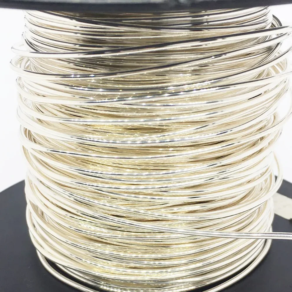 純粋なシルバーオーディオワイヤー、rcaケーブルおよびヘッドフォンケーブル、純銀、バルクケーブル、99.9% 、995n、diy