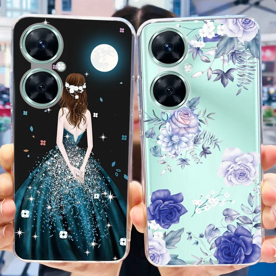 For Huawei Nova 11i Case MAO-LX9 Luxury Painted Back Cover 6.8\'\' Clear Silicone Phone Case For Huawei Nova 11i Nova11i Soft Bags
