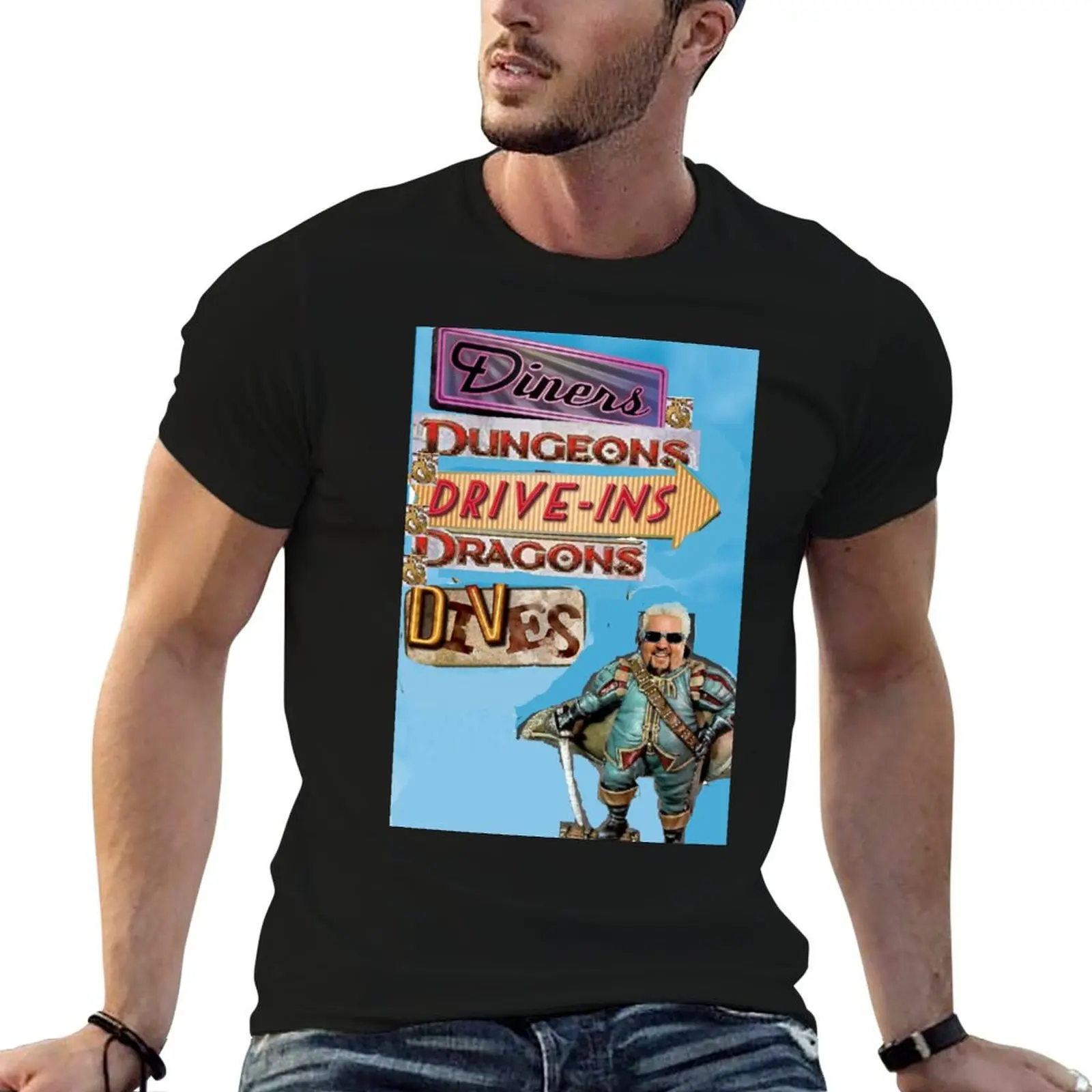 

T-Shirt tshirt man t shirts Drive-Ins Diners cotton Dives man Dungeons Dragons