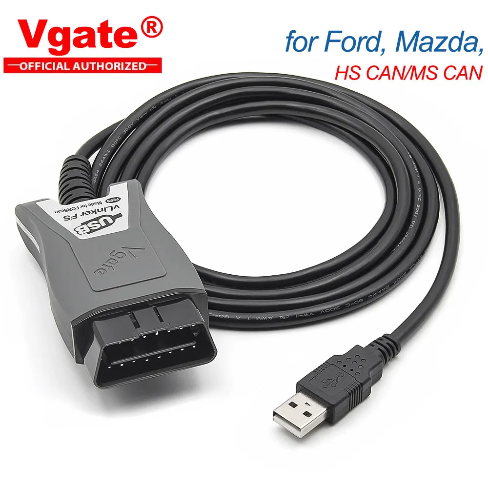 2025 Vgate vLinker FS ELM327 For Ford FORScan HS/MS-CAN ELM 327 OBD 2 OBD2 Car Diagnostic Scanner Interface Tools For Mazda