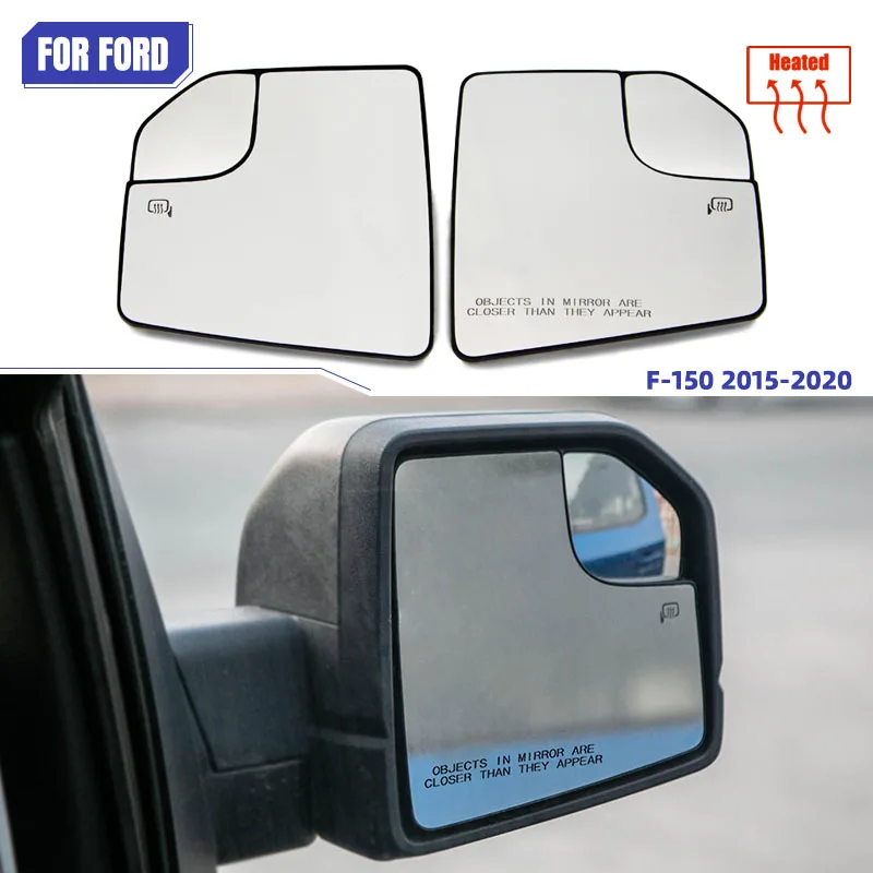 Heating Side Mirror Glass Lens Door Wing View Mirror Glass for Ford F-150 F150 XL King Ranch Platinum Raptor SuperCrew 2015-2020