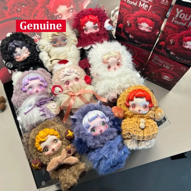 Popmart – boîte mystère originale Skullpanda Sleepless série théâtre, boîte aveugle en peluche en vinyle, pendentif, cadeaux d'halloween pour filles