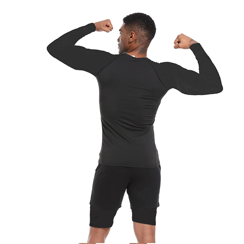 Men's Long Sleeves  T-shirt Fitness Sportswear Fitness T-shirt Gym Running Sports Outdoor Tops for Men Spring and Autumn image 5