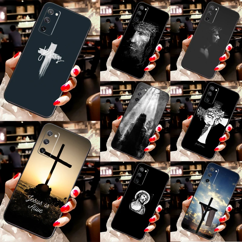 Funda Jesús para Samsung Galaxy S25 Ultra S23 S20 S21 S22 S24 FE S9 S10 Plus S24 Ultra funda Coque