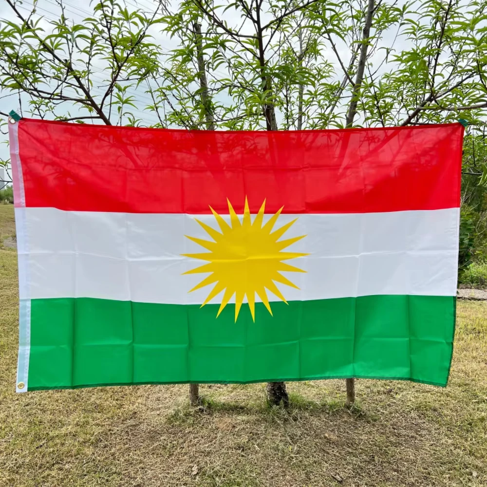 Kurdish Flag 90*150cm Kurdistan Flag Hanging Polyester Kurdish Flag and Banners Home Decoration Flag